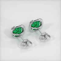 <span>0.98</span>&nbsp;<span class="tooltip-light">Ct.Tw.<span class="tooltiptext">Total Carat Weight</span></span> Emerald Earrings, 18K White Gold 4