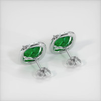 2.63 Ct.Tw. Emerald Earrings, 18K White Gold 4
