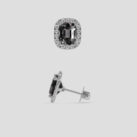 <span>3.89</span>&nbsp;<span class="tooltip-light">Ct.Tw.<span class="tooltiptext">Total Carat Weight</span></span> Grey Spinel Earrings, 18K White Gold 2