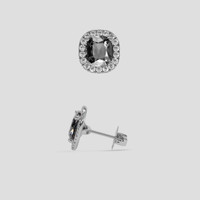 <span>3.21</span>&nbsp;<span class="tooltip-light">Ct.Tw.<span class="tooltiptext">Total Carat Weight</span></span> Grey Spinel Earrings, 18K White Gold 2