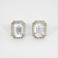 <span>2.43</span>&nbsp;<span class="tooltip-light">Ct.Tw.<span class="tooltiptext">Total Carat Weight</span></span> Sapphire Earrings, 14K Yellow Gold 1