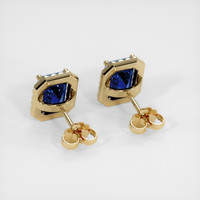 4.35 Ct.Tw. Blue Sapphire Earrings, 14K Yellow Gold 4
