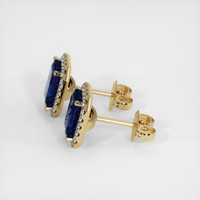 2.66 Ct.Tw. Blue Sapphire Earrings, 14K Yellow Gold 2