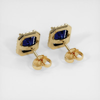 2.66 Ct.Tw. Blue Sapphire Earrings, 14K Yellow Gold 4