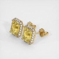 <span>6.07</span>&nbsp;<span class="tooltip-light">Ct.Tw.<span class="tooltiptext">Total Carat Weight</span></span> Sapphire Earrings, 14K Yellow Gold 2