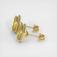 <span>6.07</span>&nbsp;<span class="tooltip-light">Ct.Tw.<span class="tooltiptext">Total Carat Weight</span></span> Sapphire Earrings, 14K Yellow Gold 3