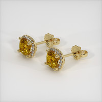 <span>0.52</span>&nbsp;<span class="tooltip-light">Ct.Tw.<span class="tooltiptext">Total Carat Weight</span></span> Gemstone Earrings, 14K Yellow Gold 2