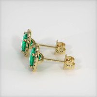 Emerald Earrings 0.98 Ct.Tw.Total Carat Weight, 18K Yellow Gold Preview