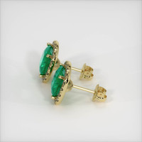 <span>2.47</span>&nbsp;<span class="tooltip-light">Ct.Tw.<span class="tooltiptext">Total Carat Weight</span></span> Emerald Earrings, 18K Yellow Gold 3