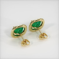 <span>2.47</span>&nbsp;<span class="tooltip-light">Ct.Tw.<span class="tooltiptext">Total Carat Weight</span></span> Emerald Earrings, 18K Yellow Gold 4