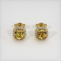 1.02 Ct.Tw. Gemstone Earrings, 18K Yellow Gold 1