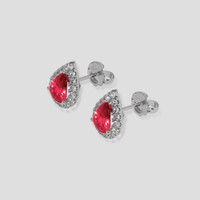 <span>0.79</span>&nbsp;<span class="tooltip-light">Ct.Tw.<span class="tooltiptext">Total Carat Weight</span></span> Ruby Earrings, Platinum 950 3