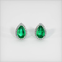 Emerald Earrings 3.27 Ct.Tw.Total Carat Weight Platinum 950 Preview