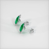 <span>3.27</span>&nbsp;<span class="tooltip-light">Ct.Tw.<span class="tooltiptext">Total Carat Weight</span></span> Emerald Earrings, Platinum 950 3