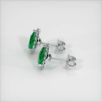 <span>1.12</span>&nbsp;<span class="tooltip-light">Ct.Tw.<span class="tooltiptext">Total Carat Weight</span></span> Emerald  Earring - Platinum 950