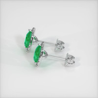 <span>0.73</span>&nbsp;<span class="tooltip-light">Ct.Tw.<span class="tooltiptext">Total Carat Weight</span></span> Emerald Earrings, Platinum 950 3