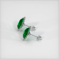 <span>2.96</span>&nbsp;<span class="tooltip-light">Ct.Tw.<span class="tooltiptext">Total Carat Weight</span></span> Emerald Earrings, Platinum 950 3