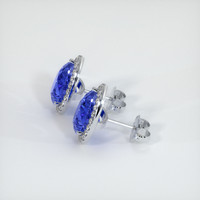 <span>7.35</span>&nbsp;<span class="tooltip-light">Ct.Tw.<span class="tooltiptext">Total Carat Weight</span></span> Sapphire Earrings, 14K White Gold 2