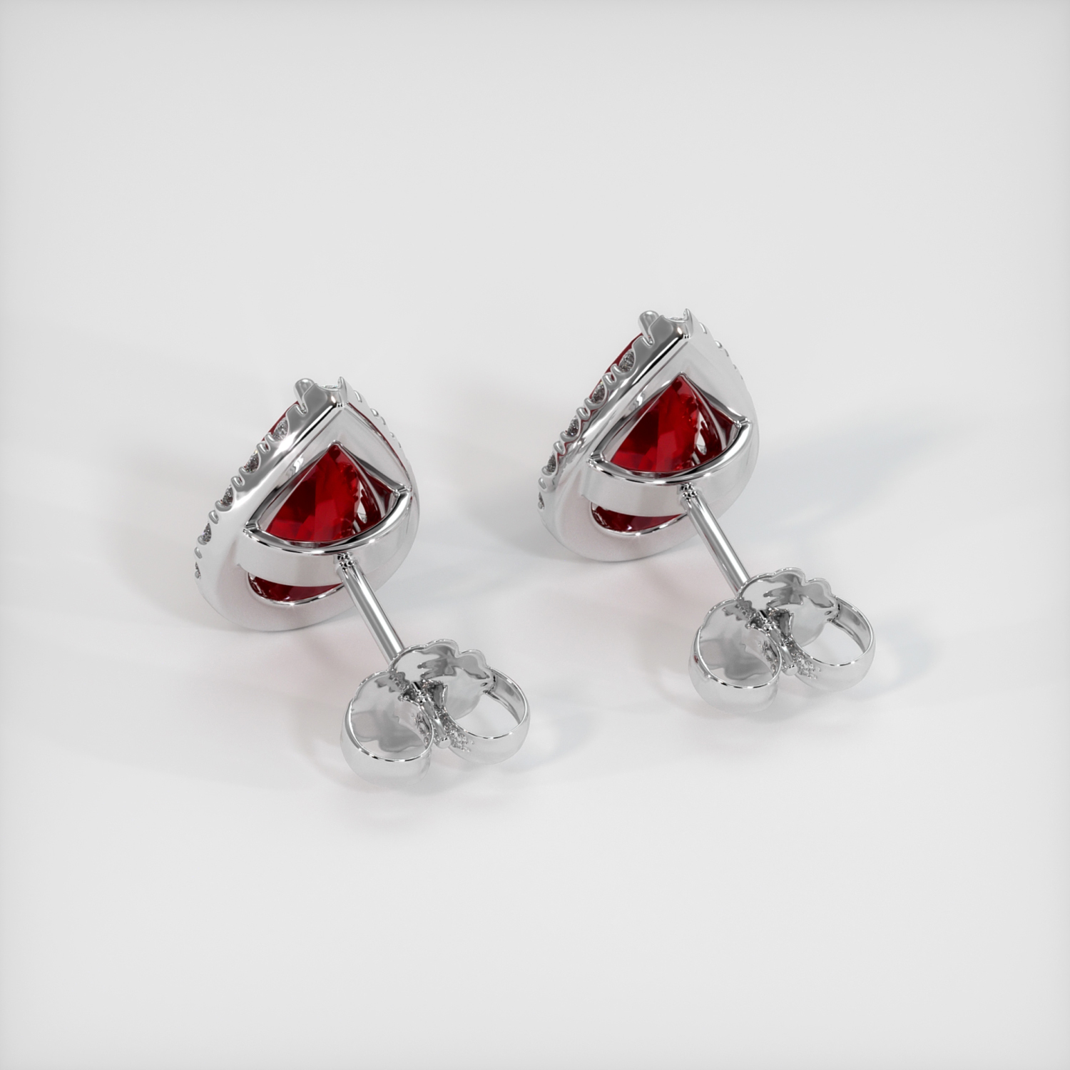 white gold ruby studs