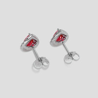 <span>0.79</span> <span class="tooltip-light">Ct.Tw.<span class="tooltiptext">Total Carat Weight</span></span> Ruby Earrings, 18K White Gold 4