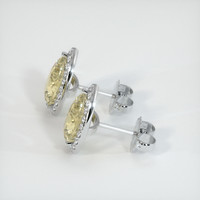 3.00 Ct.Tw. Yellow Sapphire Earrings, 18K White Gold 3