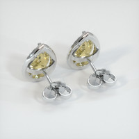 3.00 Ct.Tw. Yellow Sapphire Earrings, 18K White Gold 4