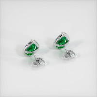 <span>1.79</span>&nbsp;<span class="tooltip-light">Ct.Tw.<span class="tooltiptext">Total Carat Weight</span></span> Emerald Earrings, 18K White Gold 4