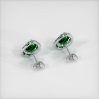 <span>2.96</span>&nbsp;<span class="tooltip-light">Ct.Tw.<span class="tooltiptext">Total Carat Weight</span></span> Emerald Earrings, 18K White Gold 4