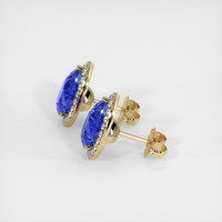 7.35 Ct.Tw. Blue Sapphire Earrings, 14K Yellow Gold 2