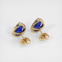 7.35 Ct.Tw. Blue Sapphire Earrings, 14K Yellow Gold 4