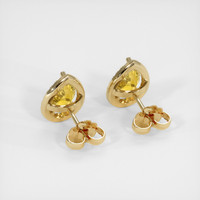 <span>3.23</span> <span class="tooltip-light">Ct.Tw.<span class="tooltiptext">Total Carat Weight</span></span> Yellow Sapphire Earrings, 14K Yellow Gold 4