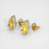 <span>3.23</span>&nbsp;<span class="tooltip-light">Ct.Tw.<span class="tooltiptext">Total Carat Weight</span></span> Sapphire Earrings, 18K Yellow Gold 2