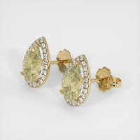 <span>3.00</span>&nbsp;<span class="tooltip-light">Ct.Tw.<span class="tooltiptext">Total Carat Weight</span></span> Sapphire Earrings, 18K Yellow Gold 2