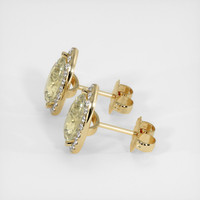 <span>3.00</span>&nbsp;<span class="tooltip-light">Ct.Tw.<span class="tooltiptext">Total Carat Weight</span></span> Sapphire Earrings, 18K Yellow Gold 3