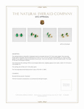 Pave Emerald Earrings 3.27 Ct.Tw.Total Carat Weight, 18K Yellow Gold Appraisal