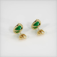 <span>3.27</span>&nbsp;<span class="tooltip-light">Ct.Tw.<span class="tooltiptext">Total Carat Weight</span></span> Emerald Earrings, 18K Yellow Gold 4