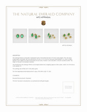 Emerald Earrings 0.73 Ct.Tw.Total Carat Weight 18K Yellow Gold Appraisal