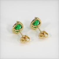 <span>0.73</span>&nbsp;<span class="tooltip-light">Ct.Tw.<span class="tooltiptext">Total Carat Weight</span></span> Emerald Earrings, 18K Yellow Gold 4