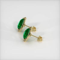 <span>1.61</span>&nbsp;<span class="tooltip-light">Ct.Tw.<span class="tooltiptext">Total Carat Weight</span></span> Emerald Earrings, 18K Yellow Gold 3