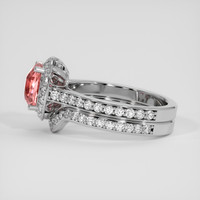 2.02 Ct. Padparadscha Sapphire Ring, 10K White Gold 4