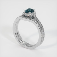 0.99 Ct. Sapphire Ring, 14K White Gold 2