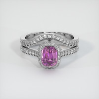 1.29 Ct. Sapphire Ring, 18K White Gold 1