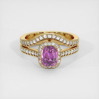 1.29 Ct. Sapphire Ring, 18K Yellow Gold 1