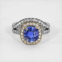 2.21 Ct. Sapphire Ring, 14K Yellow & White 1