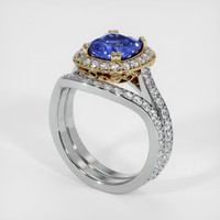 2.21 Ct. Sapphire Ring, 14K Yellow & White 2