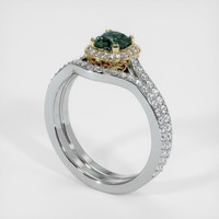 0.78 Ct. Sapphire Ring, 14K Yellow & White 2