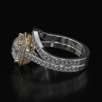 2.75 Ct. Sapphire Ring, 18K Yellow & White 4