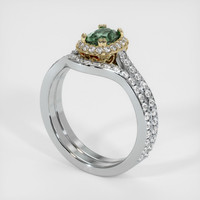 0.66 Ct. Sapphire Ring, 18K Yellow & White 2