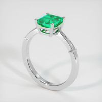 2.15 Ct. Emerald Ring, Platinum 950 2