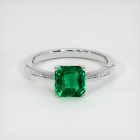 1.48 Ct. Emerald Ring, Platinum 950 1